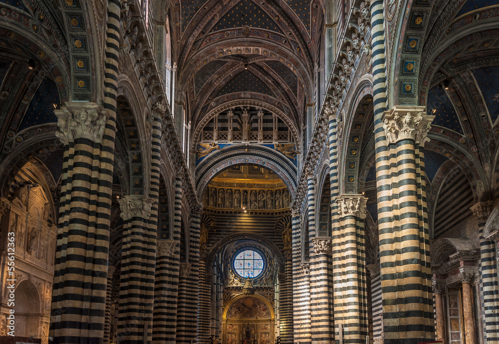 Interior of Siena Duomo, Tuscany, Italy