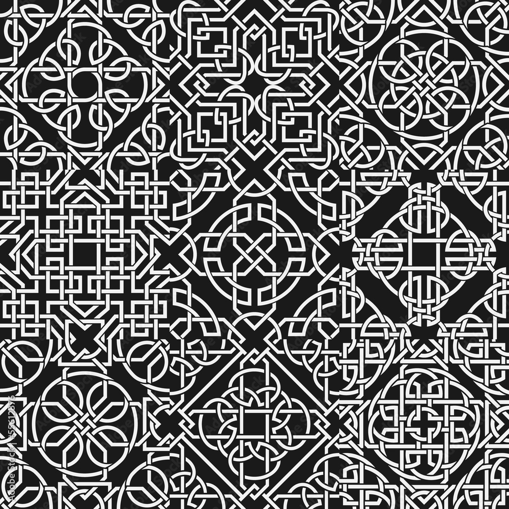 Set of celtic seamless pattern Set of celtic seamless pattern