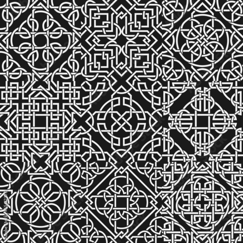Set of celtic seamless pattern