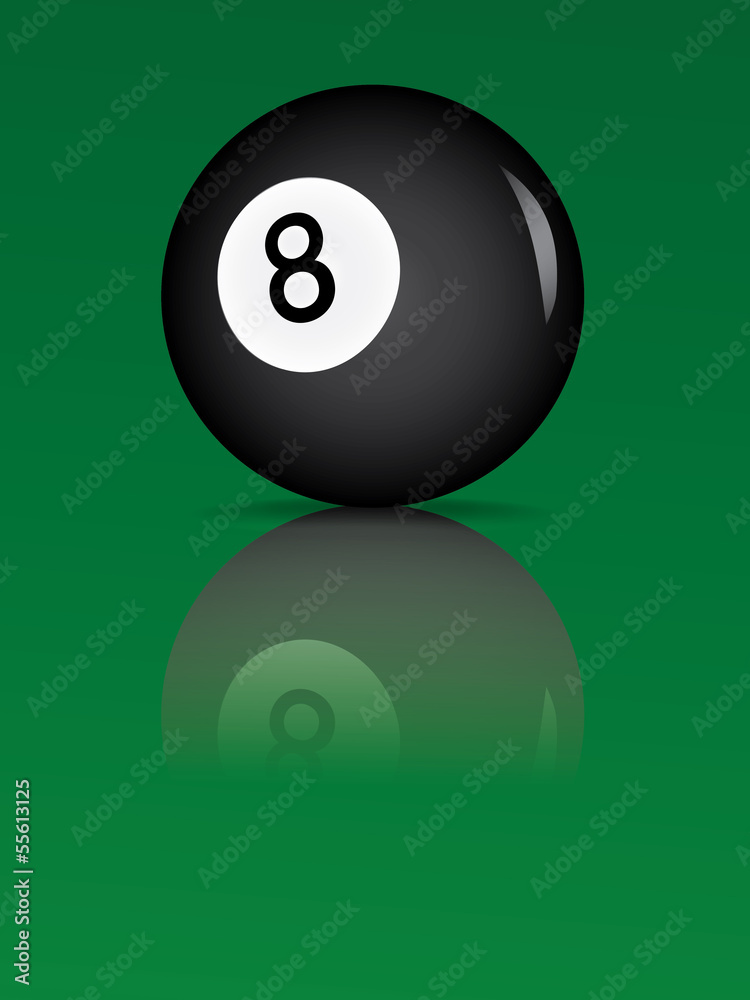billiard ball with reflection vector illustration billiard ball with reflection vector illustration