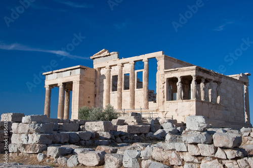 The Erechtheion on Acropolis of Athens in Greece.