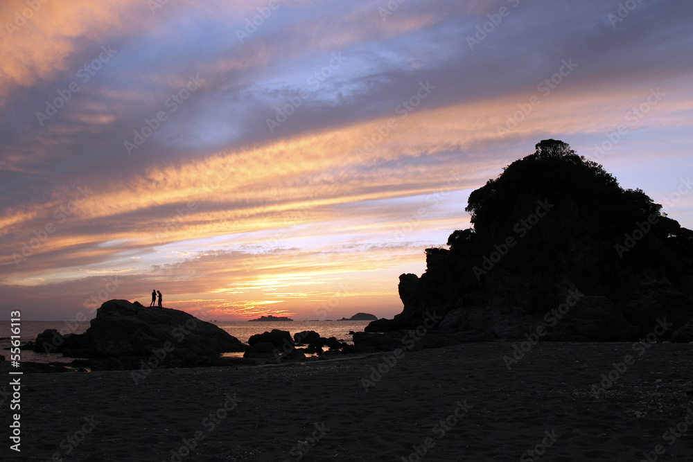 軍艦島の夕景