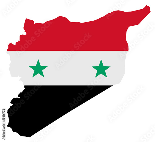 Syrische Flagge als Karte