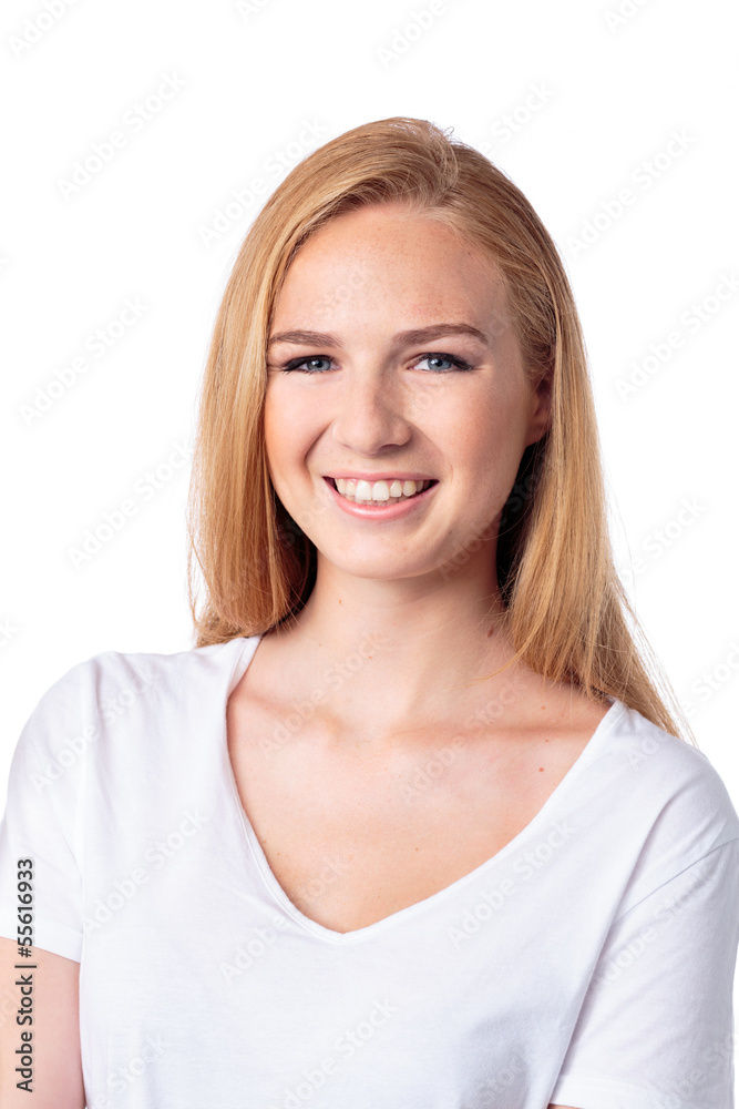 Natural smiling attractive woman Natural smiling attractive woman