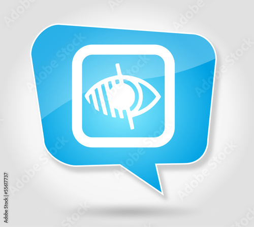 Bulle : logo handicap visuel