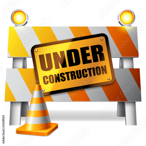 Under construction barrier.