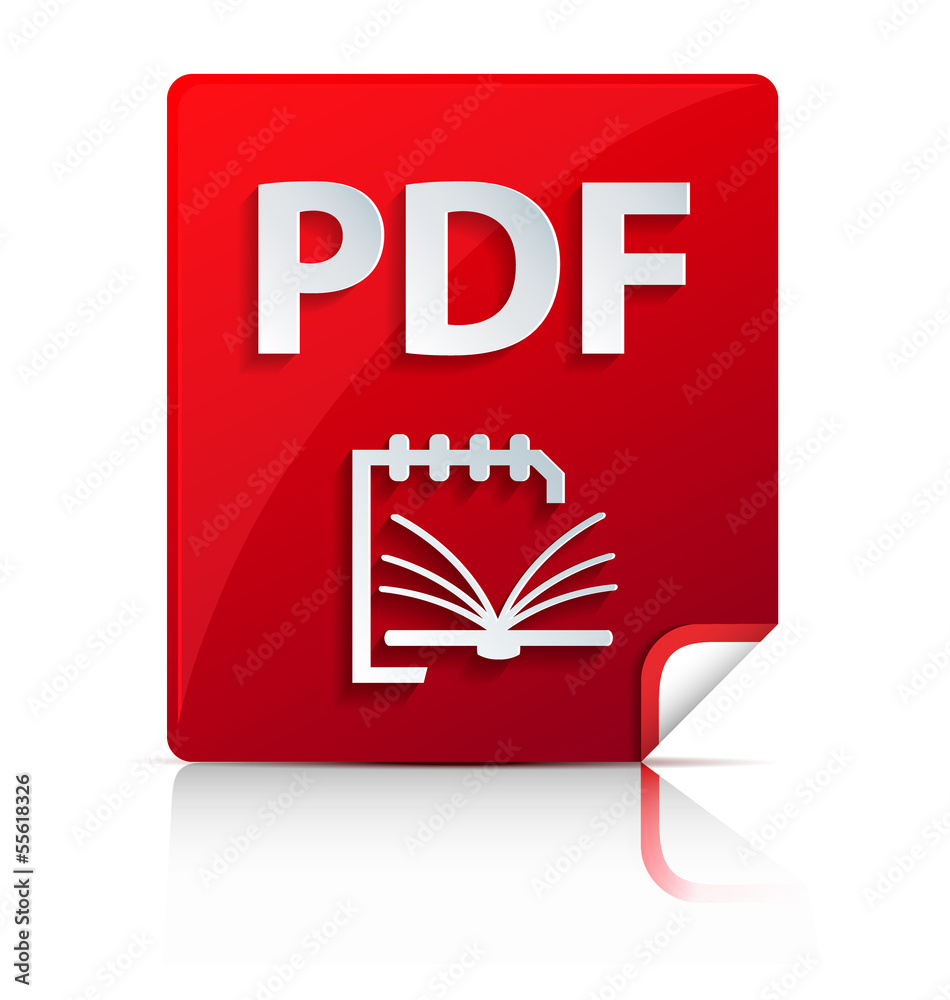 Embossed PDF file icon