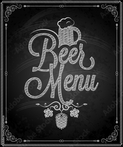 chalkboard - frame beer menu