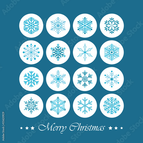 christmas card with snowflakes