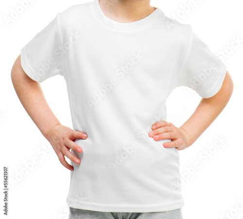 little girl in white t-shirt