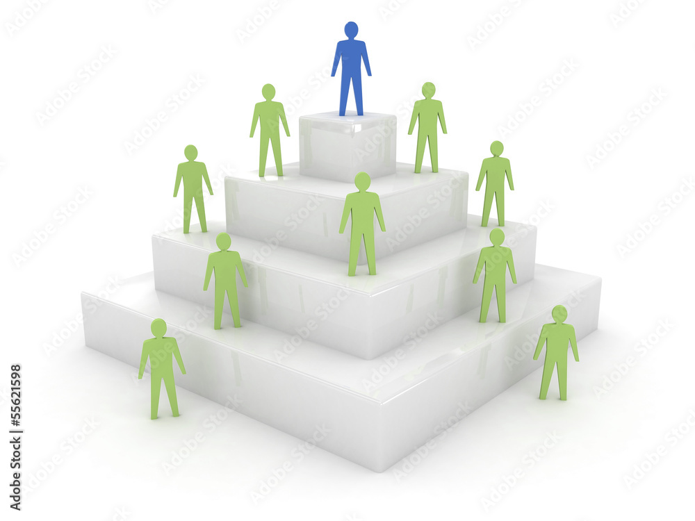 Social hierarchy. Concept 3D illustration. Social hierarchy. Concept 3D illustration.