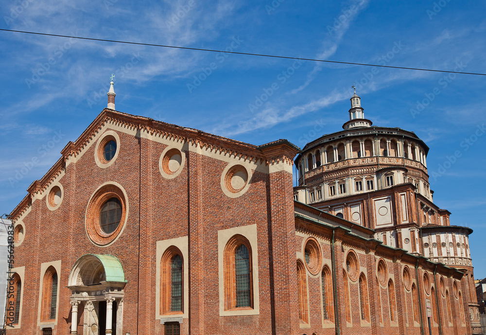 Holy Mary of Grace church (XVc., UNESCO site). Milan, Italy