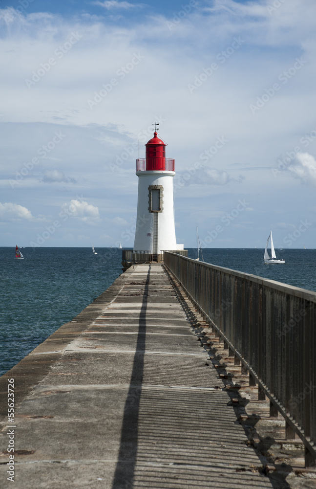 Lighthouse at the end of the harbour wall