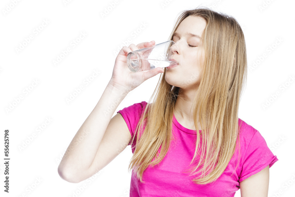 young beautiful woman drinking water young beautiful woman drinking water