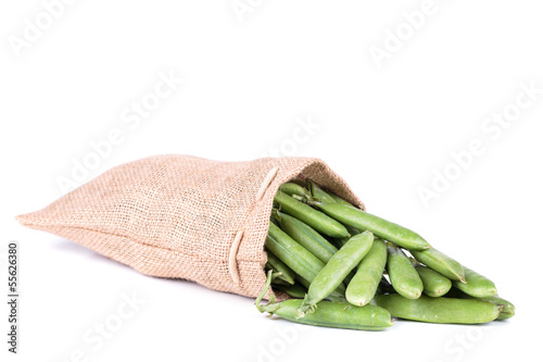 pea pods in a bag
