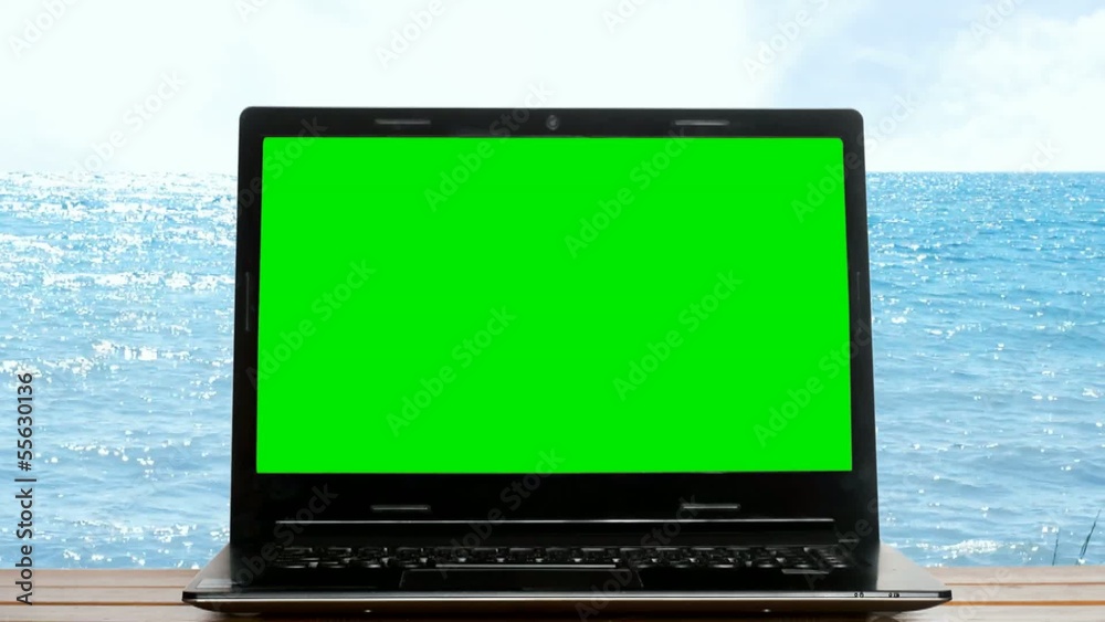 green screen on a laptop green screen on a laptop