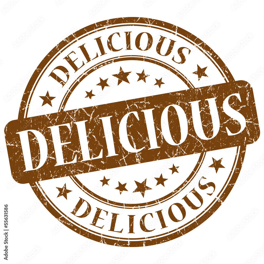 Obraz premium delicious brown grunge stamp