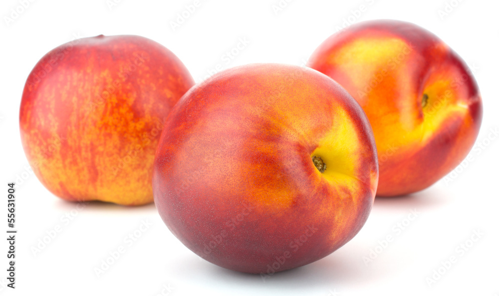 Nectarine fruit isolated on white background Nectarine fruit isolated on white background