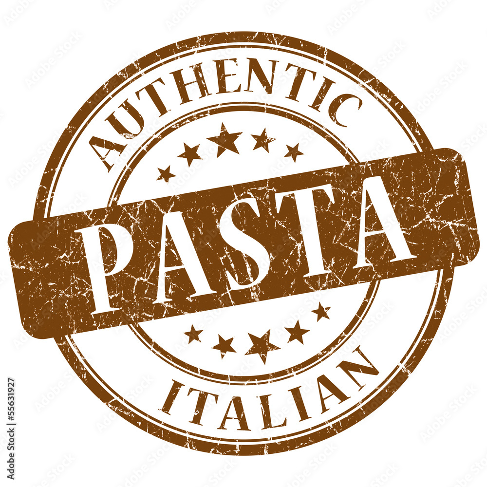 Obraz premium pasta brown grunge stamp