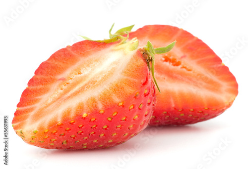 Strawberry isolated on white background closeup