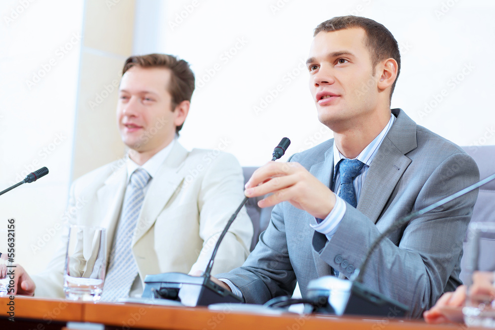 Fototapeta premium Two businessmen at meeting