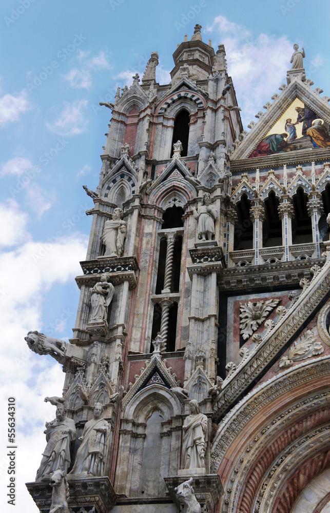 Fototapeta premium Facade of Siena Cathedral (Duomo), Siena, Italy
