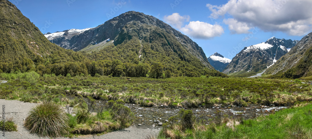 Bergkette an der Milford Road