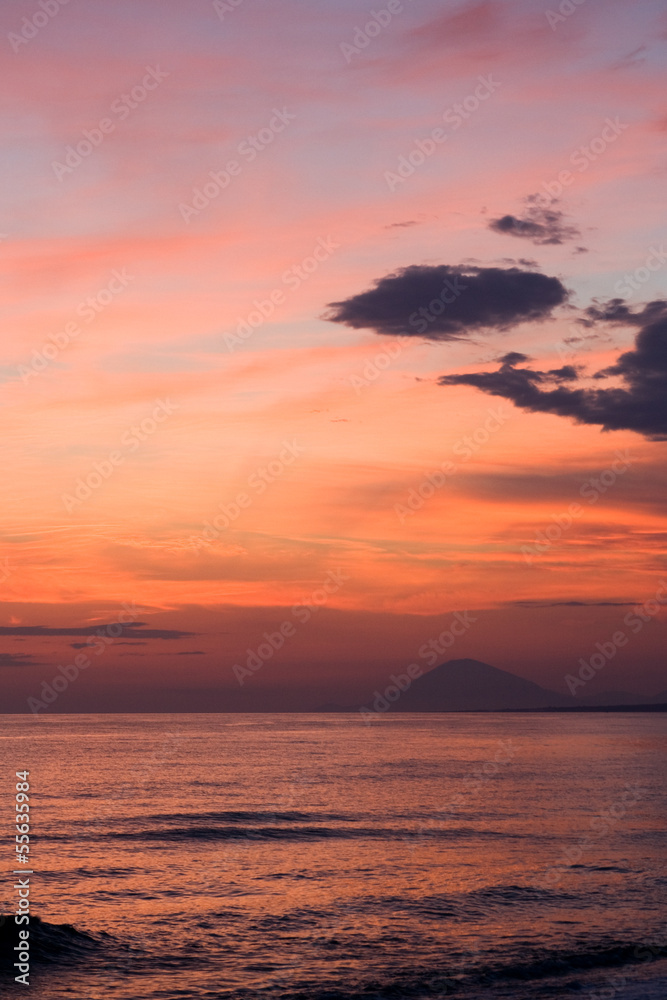 The sky and the sea at sunset, Peloponnese, Greece