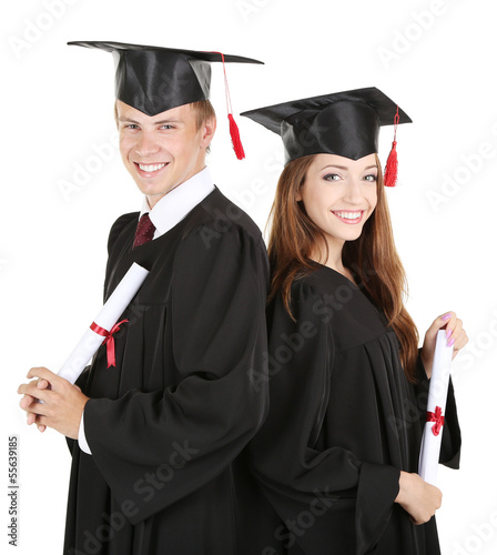 Two happy graduating studen...