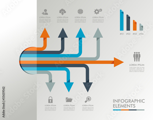 Infographic template graphic elements illustration.
