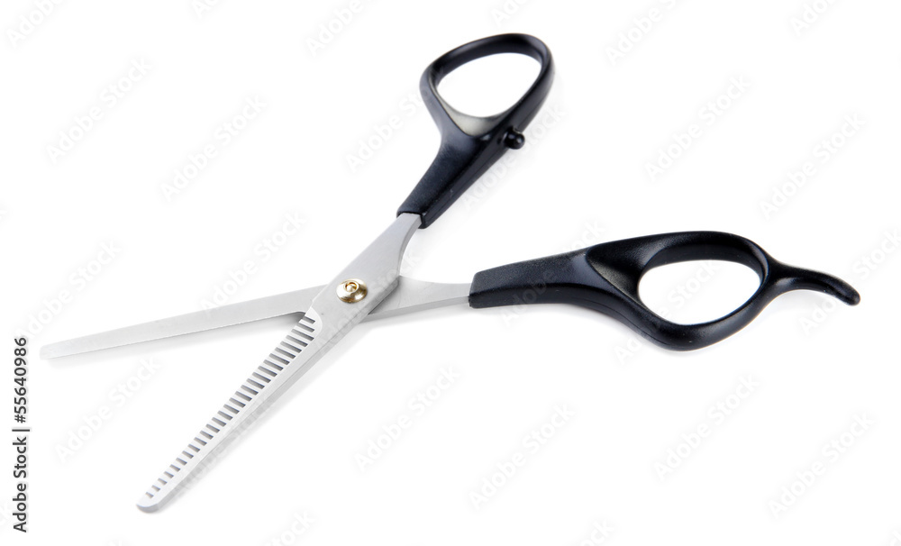 Hairdressing scissors, isolated on white Hairdressing scissors, isolated on white