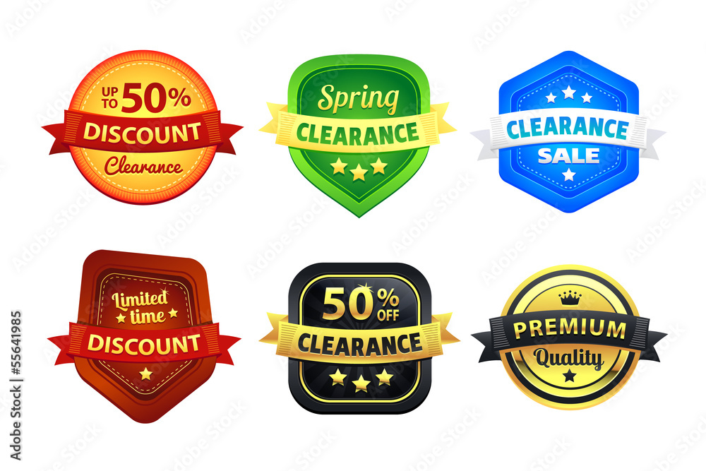 Limited Discount Sale Badges