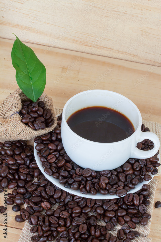 coffee cup and coffee beans coffee cup and coffee beans