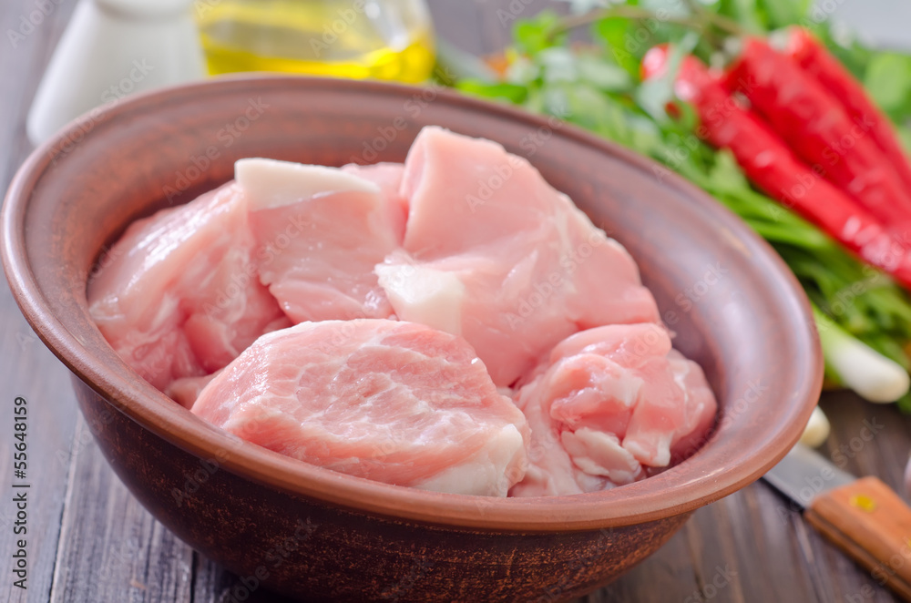 raw meat and aroma spices raw meat and aroma spices