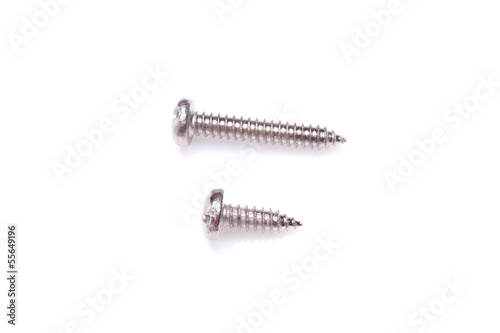 Screws - completely isolated on white