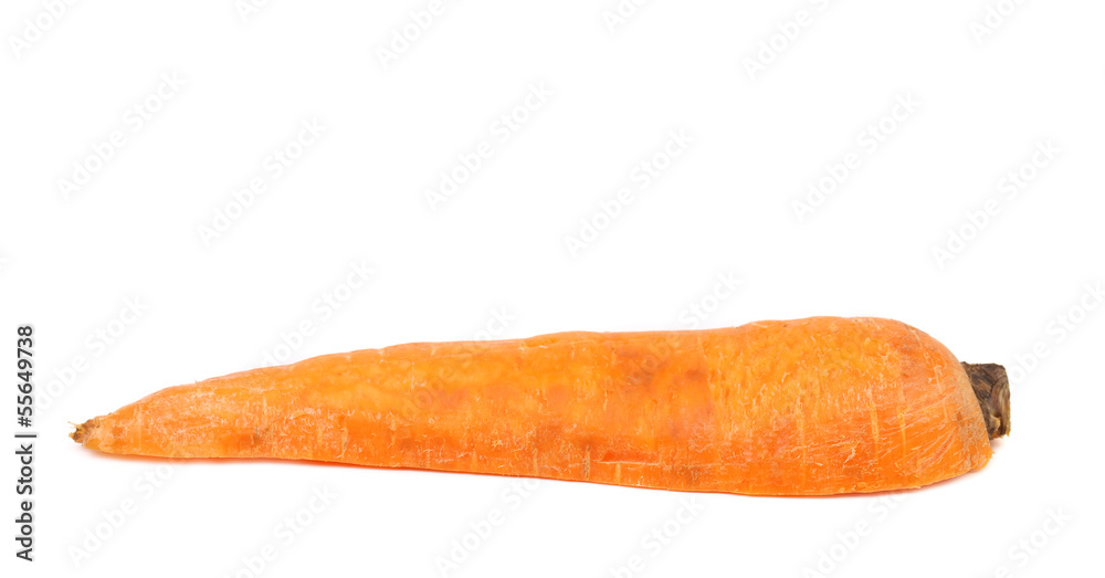 Half of fresh carrot Half of fresh carrot