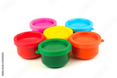 Five color paint cans