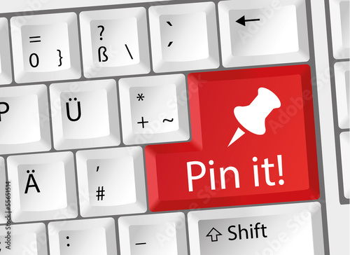 Pin it - Social Media - Tastatur deutsch
