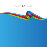 Aserbaidschan Flagge Banner Vektor Silhouette
