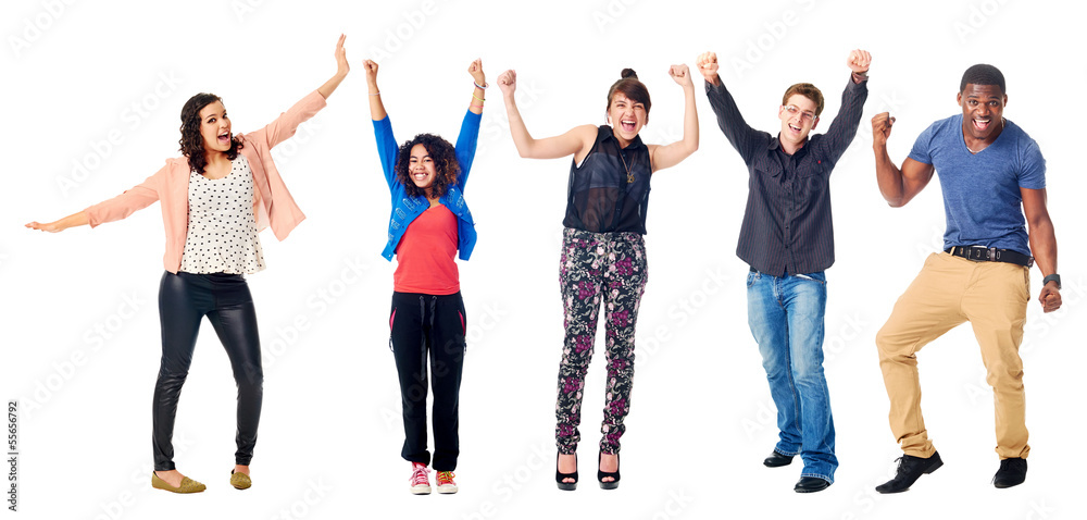 Fototapeta premium happy diverse people