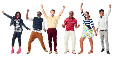 happy diverse people