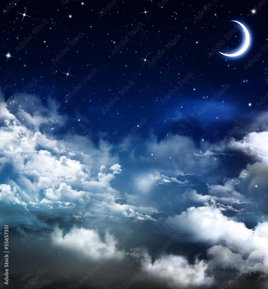 beautiful background, nightly sky - obrazy, fototapety, plakaty 
