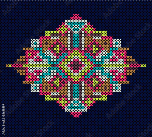 cross-stitch ethnic ornament