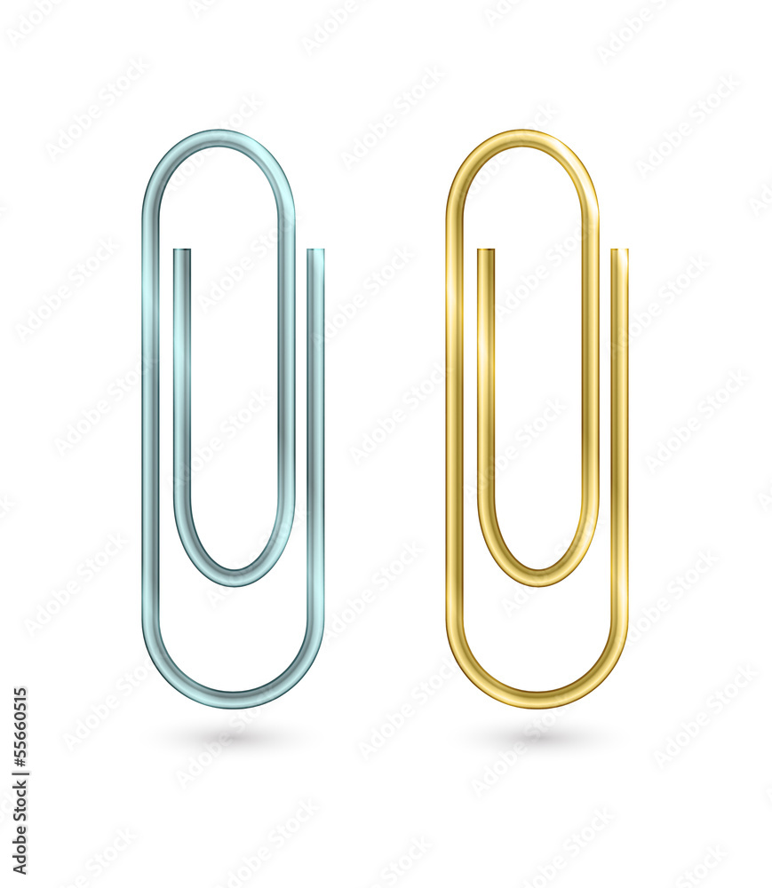 Paper clips isolated on white Paper clips isolated on white