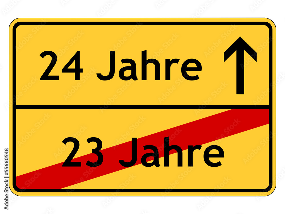 Obraz premium 24. Geburtstag