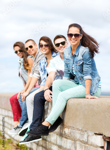 group of teenagers hanging out