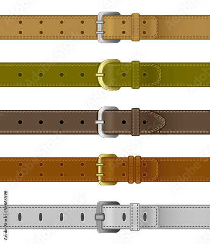 Set of leather belts