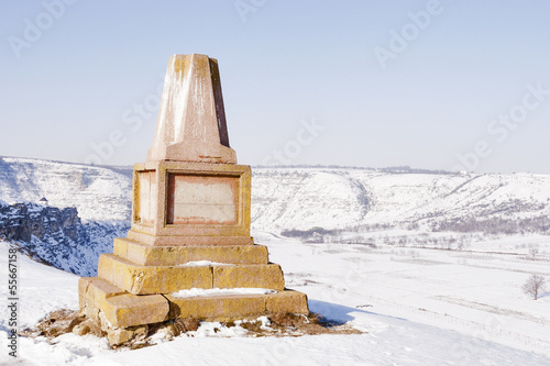 unknown monument over Orhei Vechi valley. Moldova photo