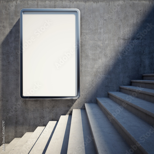 Fotografi Blank advertising billboard