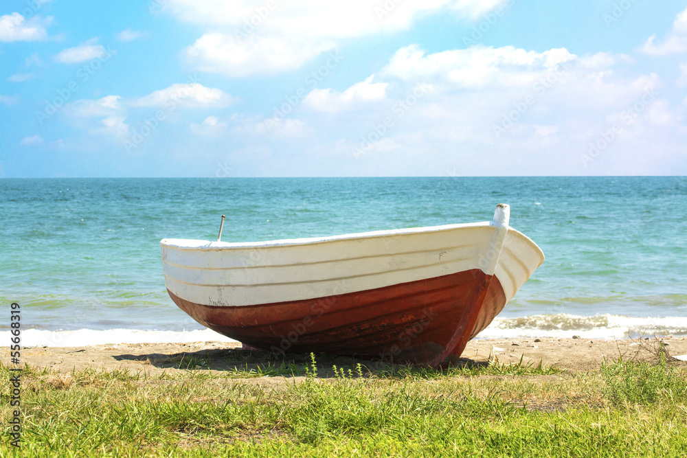 Red Boat and great Mediterranean Red Boat and great Mediterranean